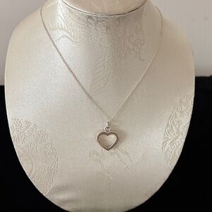 Elegant Silver Heart Pendant Necklace